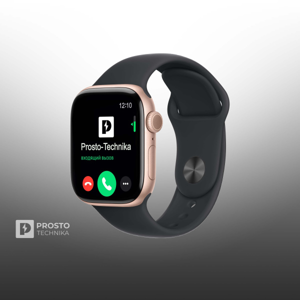 Apple Watch S11 46mm Rose Gold Sport Band Black M/L